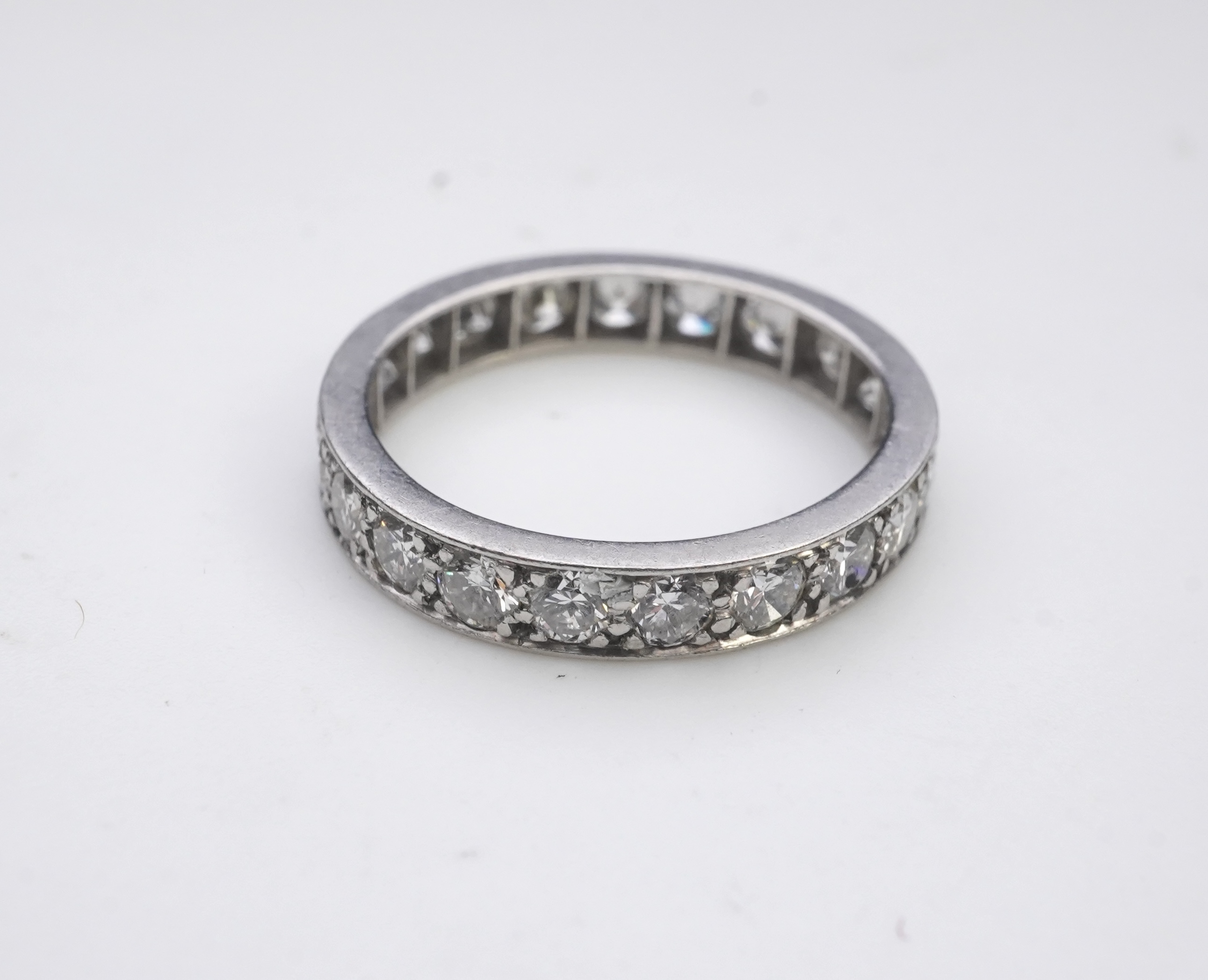 A diamond eternity ring